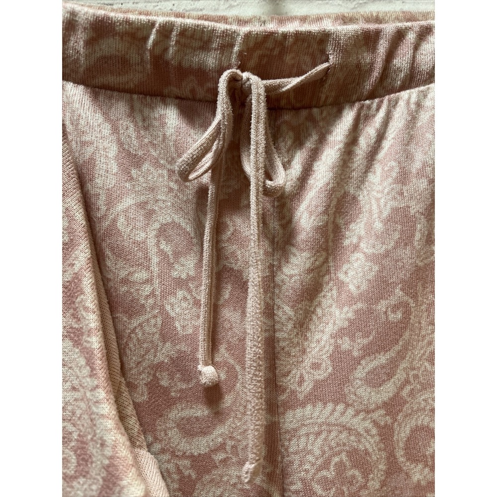 Lucky Brand Pajamas short sleeve shirt pants XXL pink paisley soft 27.5" inseam - Picture 5 of 7